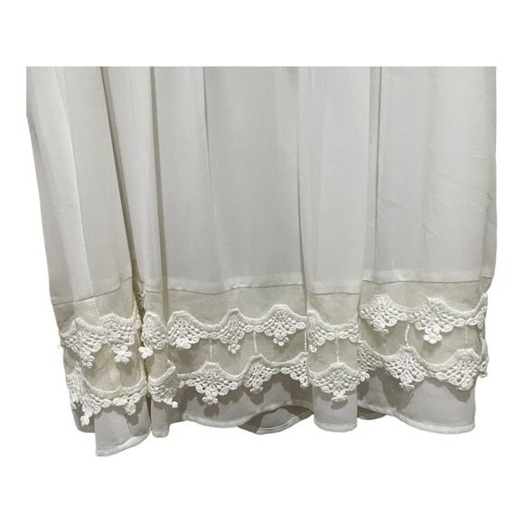 ENTRO Crochet & Lace Trim Tank Top White Size Small - Picture 3 of 7